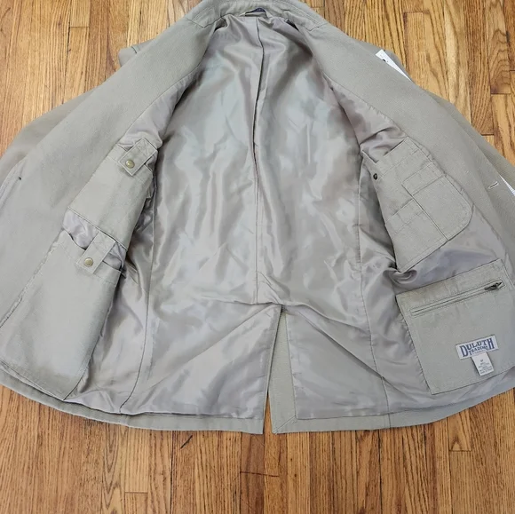 Duluth Trading Fire Hose Presentation Field Jacket Mens Size M Tan 2 Button - Picture 5 of 6